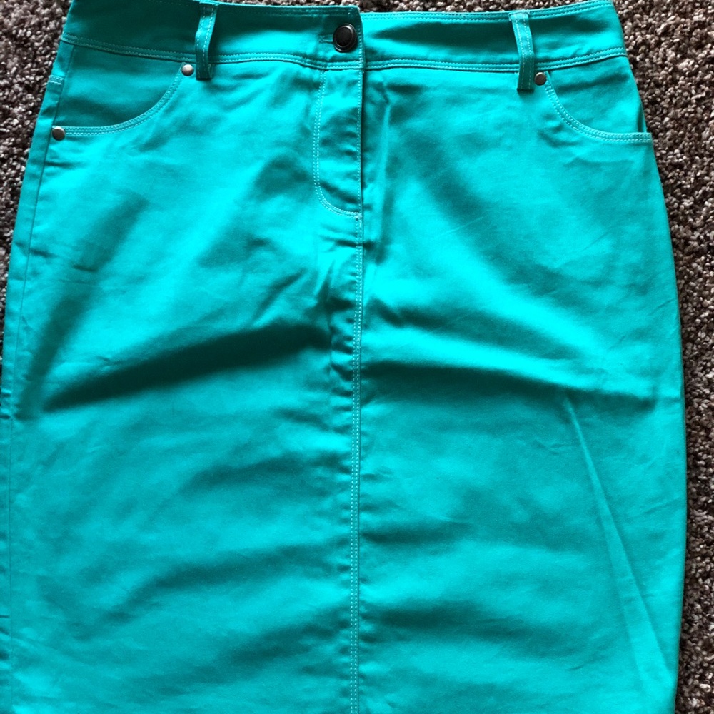 Turquoise skirt